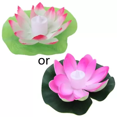 Buy LED Floating Flower Lamps On Water Swimming Pool Garden Decoration Light • 5.71£