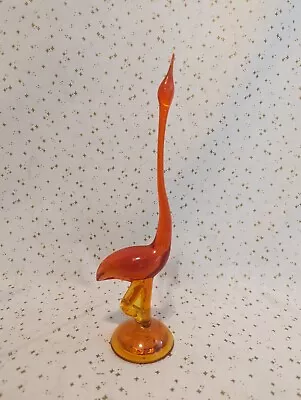 Buy Vintage Viking Glass Company Persimmon Epic 10 ½” Tall #1315 Egret Made 1950-70 • 75.49£