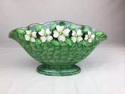 Buy Maling Green Lustreware Large Mantle Colourful Oyster Centrepiece Vase • 14.99£