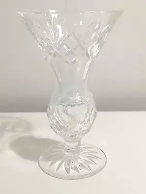 Buy Tyrone Irish Crystal Small Trumpet Vase (Chip) 14.5cm Vintage Lead Cut Glass • 3.99£