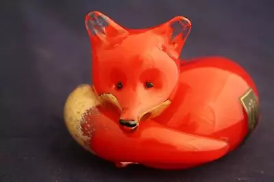 Buy Langham Glass Hand-made Small Crystal Fox At Rest - Brand New / Boxed • 47.95£