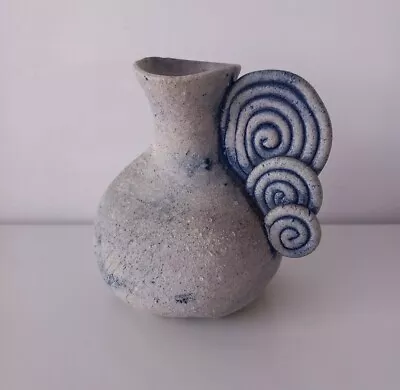 Buy Studio Pottery Stoneware Bud Vase Unglazed Grey Blue • 25£