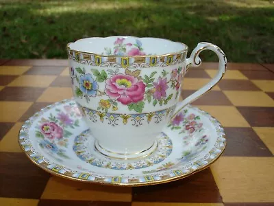 Buy Antique ABJ Grafton Bone China England MALVERN Footed Cup & Saucer Set And Stand • 14.86£