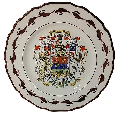 Buy Vintage Grays Pottery Dominion Of Canada Coat Of Arms Hand Painted 10.75in Plate • 21.43£