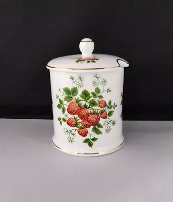 Buy Fortnum & Mason Strawberry Pattern Fine Bone China Preserve Pot And Lid • 12.95£