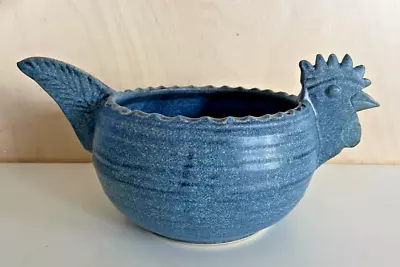 Buy Bitossi Style Ceramic Duck Chicken Pottery Art Blue Bowl Dish • 35£