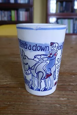 Buy Vintage Nursery Ware Clown On Toytown Neddy Donkey 3.2  Pottery Beaker • 3£