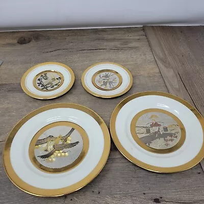 Buy Hamilton Collection Japanese  Chokin Plate With Various Designs X 4 Pcs • 7.99£