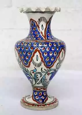 Buy Antique Vase Iznik Pottery Persian Ottoman Middle East Turkish Vase 20cm Tall • 62.50£