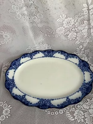 Buy Vintage Royal Doulton Egerton Flow Blue Art Nouveau 17.5  Oval Platter Good • 17.99£