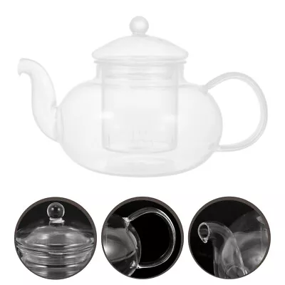 Buy  Teapot With Infuser Clear Glass For Kung Home Filter Stove Maker • 9.95£