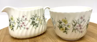 Buy Vintage Minton Spring Valley Creamer/Milk Jug & Sugar Bowl Fine Bone China • 12.99£