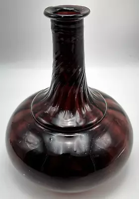 Buy Antique Purple Glass Vase Bottle Plum Amethyst Pre-1920 8.5  Tall X 8  Dia. • 35.34£