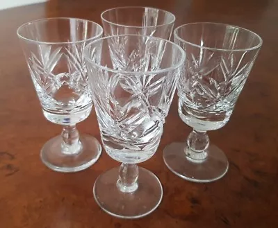 Buy Thomas Webb Crystal Sherry Glasses 'London Clear' X 4 • 20£