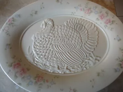 Buy HTF Pfaltzgraff Tea Rose 18  X 14  Turkey Embossed Platter Unused • 65.23£