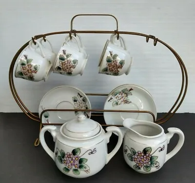 Buy Childs Tea Set Floral Porcelain China W/ Stand Occupied Japan Mix & Match - READ • 42£