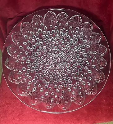 Buy Lalique  Roscoff  Large Fish Pattern Shallow Bowl In Clear & Frosted Glass 1960' • 495£