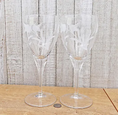 Buy 2 Gleneagles St. Andrews Crystal 7-3/4  Tall Goblet Wine Glass Scotland Set Of 2 • 74.51£