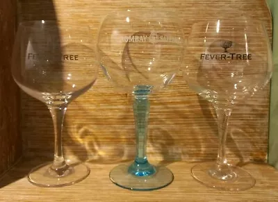 Buy 2 X Dartington Crystal FEVER TREE & 1 X Bombay Sapphire Balloon Gin Glasses • 20.50£