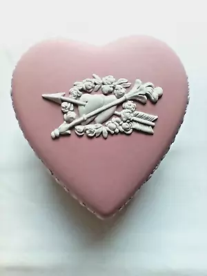 Buy Wedgwood Pink Jasperware. Heart Trinket Box. Celebration For 1997. Chipped. • 10£