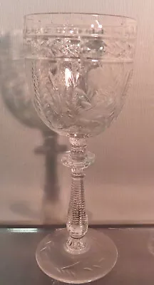 Buy 8-antique Bohemian Crystal Hand Cut Wine /cocktail Glasses • 293.56£