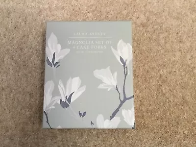 Buy Laura Ashley Magnolia Box Set 4 Cake Forks Brand New • 9.99£