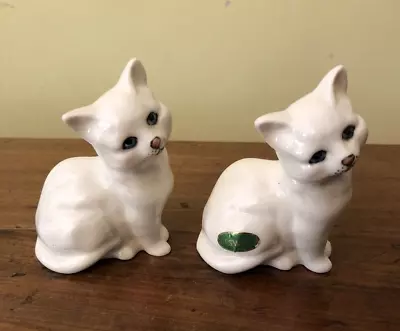 Buy Two Vintage Small White Beswick Sitting Cats • 12£