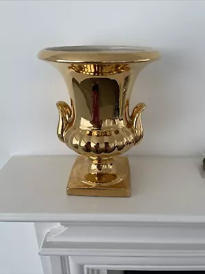 Buy Vintage Royal Winton Grimwades Corinth Gold Lustre Mantel Vase Jardiniere Decor • 15£