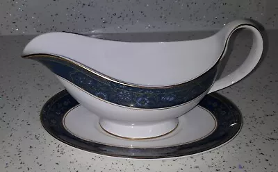 Buy A Royal Doulton Blue Carlyle Gravy Sauce Boat And Drip Plate • 18£