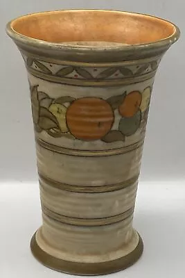 Buy Antique Crown Ducal Charlotte Rhead Large Fruits Oranges Deco Vase 6.25” • 24.99£