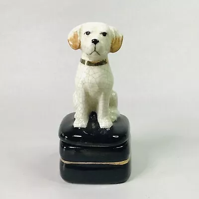 Buy Vintage Takahashi Golden Labrador Dog Staffordshire Style Trinket Lid Box Pot • 21£