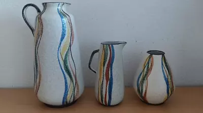 Buy 3 Ruscha Milano West German Pottery Vintage Midcentury Ceramic 50s WGP Vases • 129.49£