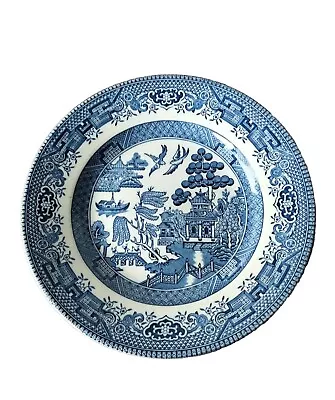 Buy Vintage Churchill Plates Blue Willow Pattern Bread And Butter Side EXC • 5.65£