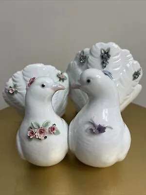 Buy LLadro Kissing Doves With Flowers 6359 Figurine Couples • 54.98£