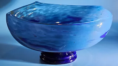 Buy Daum  Nancy Blue Glass Bowl With Gold Leaf Inclusion   Art Deco 1925-1930 • 750£