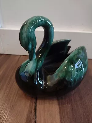 Buy Vintage Blue Mountain Pottery Swan Planter Bird Figurine • 12.12£