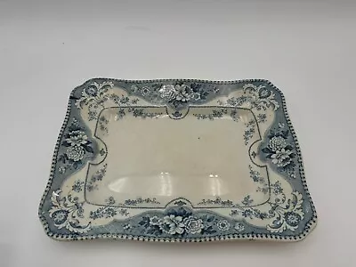 Buy Antique F. & SONS Burslem ARGYLE Pattern In Blue White Porcelain Platter • 24£