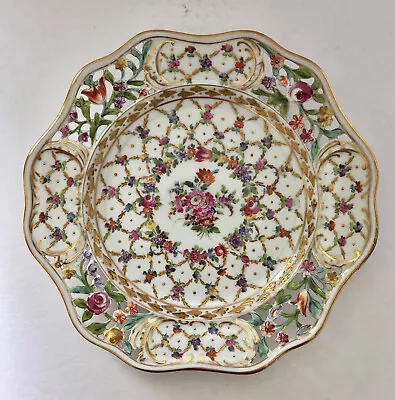 Buy Carl Thieme Dresden Plate, Elaborate Hand Painting, Reticulated • 228.32£