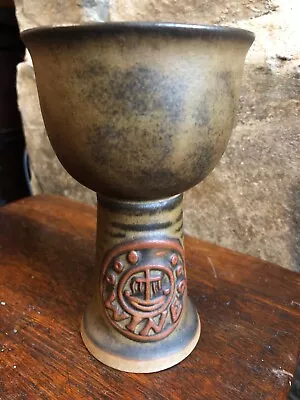 Buy Vintage Tremar Studio Cornwall Pottery Wine Goblet 1970s • 4.99£