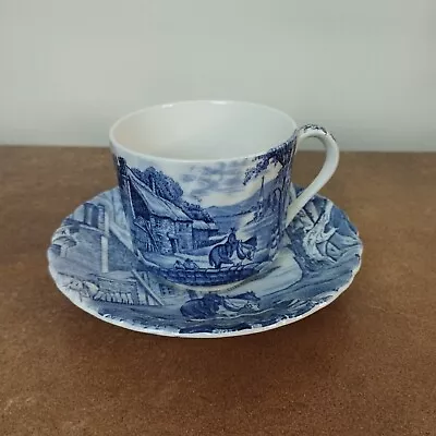 Buy Vintage, Old Foley James Kent, Blue Country Scene Tea Cup And Saucer • 4.95£