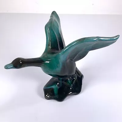 Buy Blue Mountain Pottery Goose Swan Flying In Flight Green Glaze Canada Ornament • 6.99£