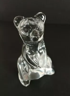 Buy Vintage Bohemia Czech Republic Clear Crystal Art Glass 100% Lead Crystal Bear • 12.50£