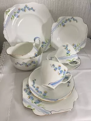 Buy HANDPAINTED ROYAL GRAFTON ART DECO CHINA  PART TEA SET  -9 Items • 15£