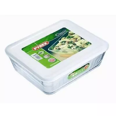 Buy Pyrex Pronto Rectangular Glass Dish With Lid Clear 23cmx27cm 4Ltr • 12.29£