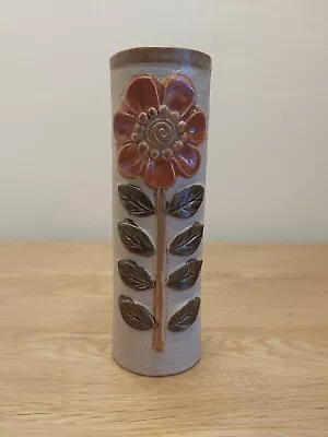 Buy Vintage Stoneware Bud Vase 15cm Palcon Folkart Range Handcrafted • 7£