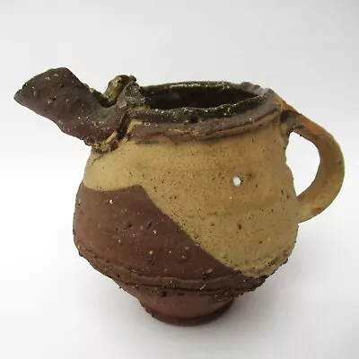 Buy Peter Smith, Bojewyan Pottery, Cornwall, Vintage Coal Fired Studio Jug C1980 • 85£