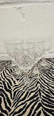 Buy 6 High Quality Vintage Cut Crystal Smaller Sized Wine Glasses • 1£