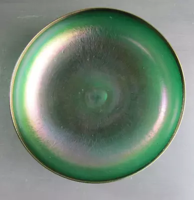 Buy Antique Loetz Art Nouveau Iridescent Green Glass Fruit Bowl 12  • 125£