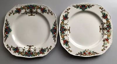 Buy Two Vintage Alfred Meakin China Side Sandwich Plates Cascade Design • 9.99£