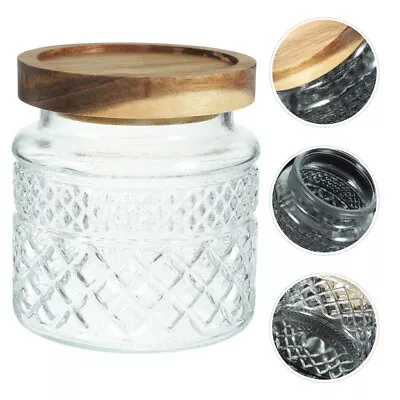 Buy  Glass Storage Jar Sealed Food Canisters Sugar Crystal With Cover • 15.95£